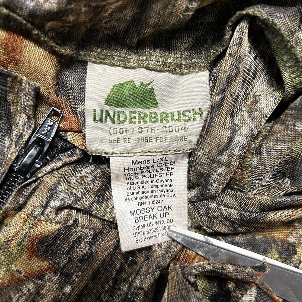 Underbrush Mossy Oak Break Up Camo Ghillie Jacket Mens L/XL 3D Leafy Hunting - Picture 8 of 9